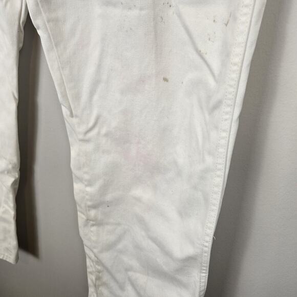 Thrashed White Painter Pant Jeans 36x32 Washed Red Dye Distressed Grunge Punk - Picture 3 of 8